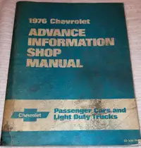 1976 Chevrolet Shop Manual Light Duty Truck