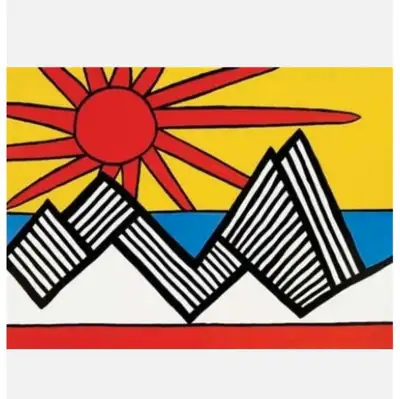 Alexander Calder "Le Soleil" Circa 1970 From an edition of 125 lithograph printed in colours, on wov...