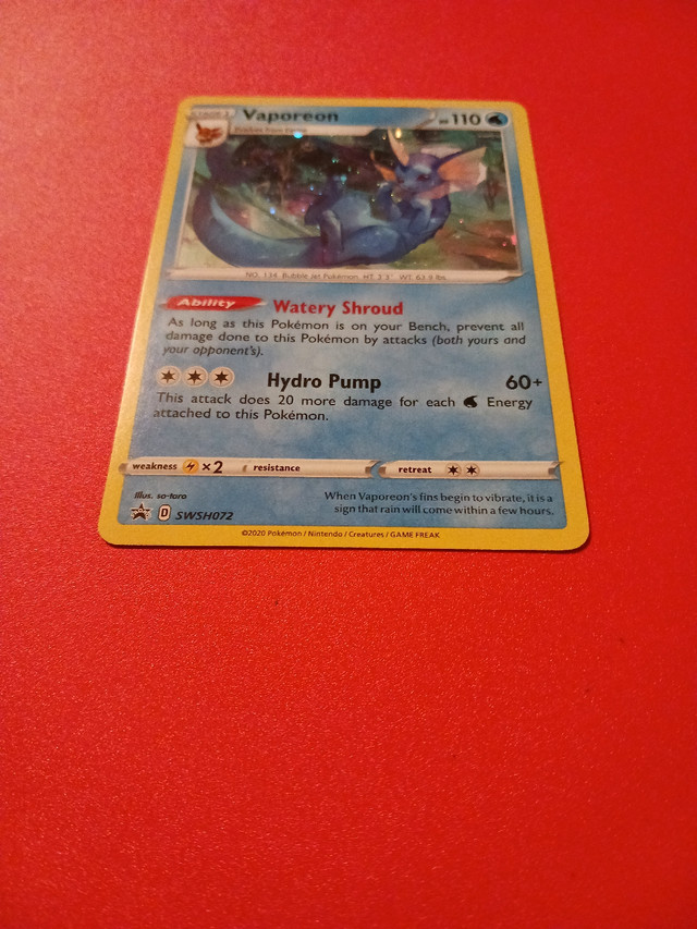 Vaporeon Holo Black Star Promo in Toys & Games in City of Halifax - Image 3
