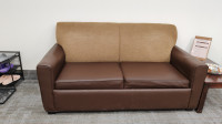 Leather Sofa bed good condition
