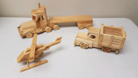 Wooden Trucks/Helicopter