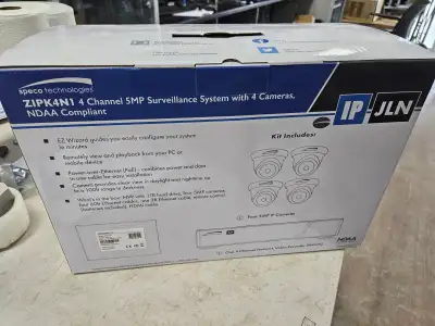 Speco ZIPK4N1 4 Channel Surveillance Kit 4X 5MP IP Camera + 1TB, View more