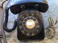 Vintage Black Bell Rotary Telephone