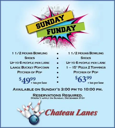 SUNDAY FUNDAY BOWLING AT CHATEAU LANES in Activities & Groups in Winnipeg - Image 3