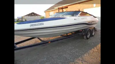 23’ Caravelle Interceptor Bow Rider - Double axle trailer - Dual batteries with switch - Bench seat...