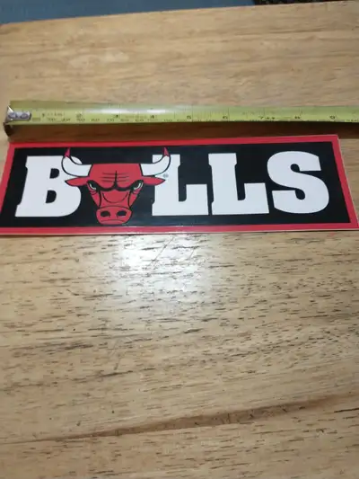 Nice NBA Chicago Bulls 9x3" bumper sticker, View more