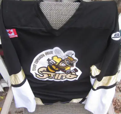 NOHL Hockey Jersey West Nipissing Sting Men's XL Sewn on Crests, View more