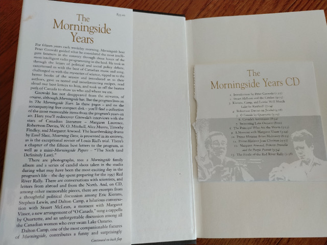 The Morningside Years book and CD by Peter Gzowski in Non-fiction in Brantford - Image 2