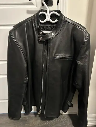 COWHIDE LEATHER BIKER STYLE JACKET, View more