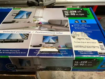 Support pour TV murales 30-90&nbsp;‘’, soundbar kit, View more