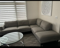 Grey fabric sectional
