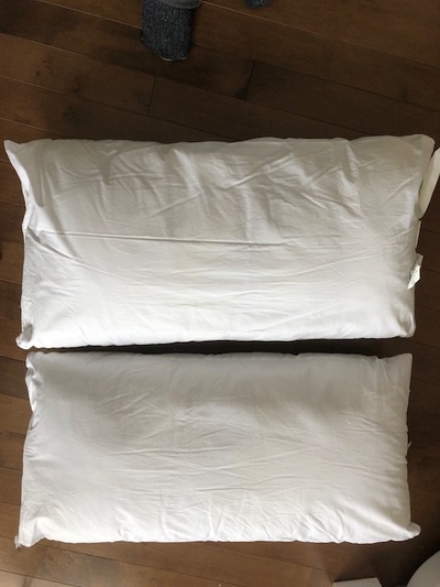 2 jumbo sized pillows - like new, View more