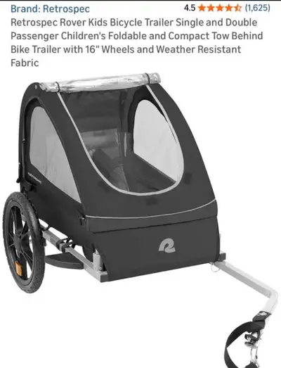 Double passenger bike trailer, View more