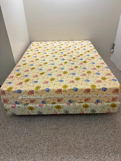 Double bed with 8" foam mattress, View more