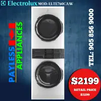 Electrolux ELTE760CAW 27" Single Unit Front Load Laundry Tower