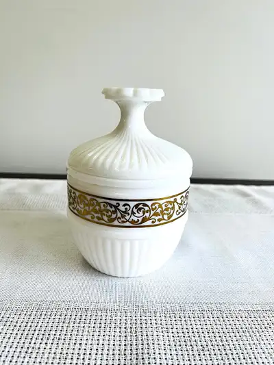 AVON MILK GLASS JAR/CONTAINER-VINTAGE, View more