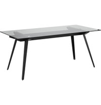 NEW 60” G-Furn Archie Rectangular Glass Dining Table