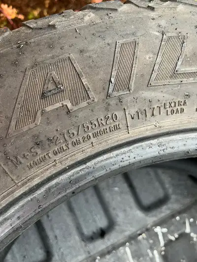 I have a set of 4 - 275/55r20 tires for sale. 2 have 7/16 and 2 have 5/16 of tread left. Came off a...