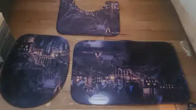 Harry Potter Bath Rug Set 3 Piece and 2 vinyl decals, View more