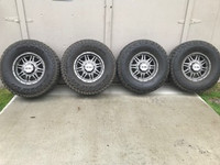 ion alloy rims w/35x12.5R17LT tires with snowflake