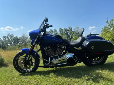 Mint , clean with no issues. - all fresh oils - new back tire -custom blue paint - hard saddle bags...