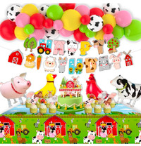 New Farm Animals Party Decoration, Farm Themed Birthday Party Su