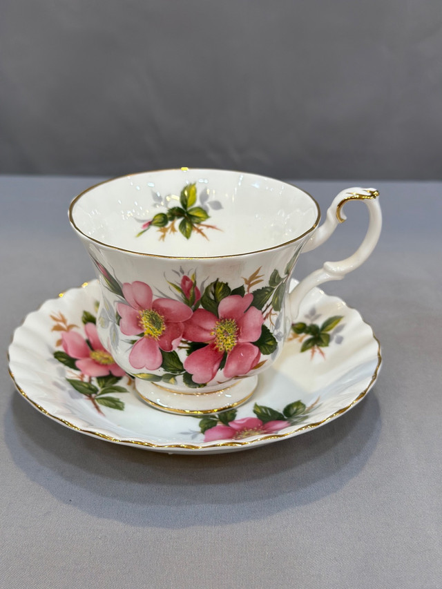 Prairie Rose Royal Albert tea cup and saucer- Made in England $2 in Kitchen & Dining Wares in Hamilton - Image 2