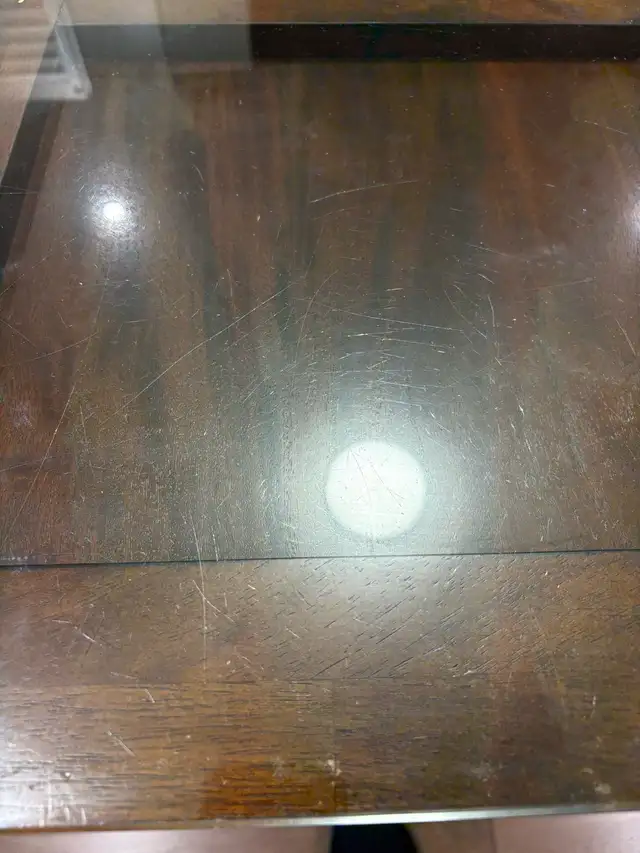 Wooden Glass Top Dining Table and 6 Chairs in Dining Tables & Sets in Markham / York Region - Image 4