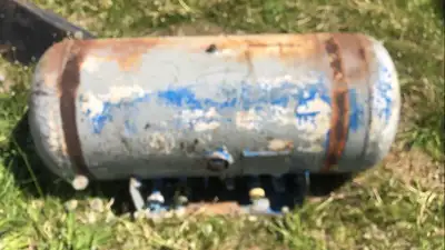 Old Vintage Propane Tank. 48 inches long.., View more