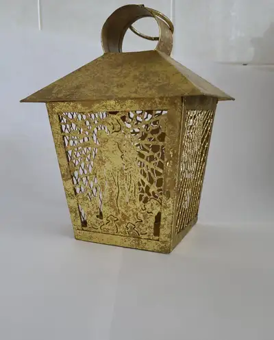 Christmas lantern - 6 inches high  uses flameless tealight, View more