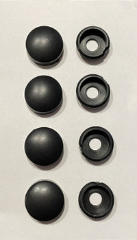 4x Decorative Black Plastic Caps For Licence Plate Screws
