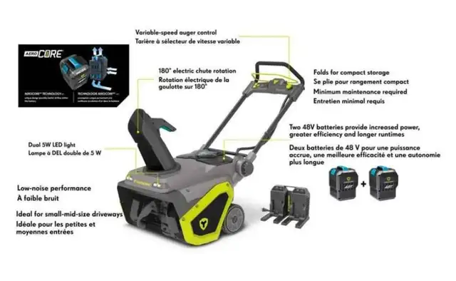 Yardworks 21-inch cordless snowblower in excellent condition in Snowblowers in Barrie - Image 7