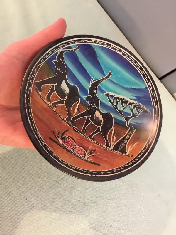 Elephant 6" Soapstone Dish + #6 Rhino Hippo Elephant Figurines64750349034497120