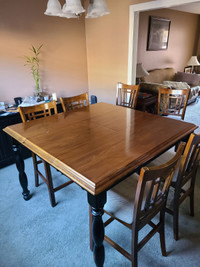Dining table set with buffet