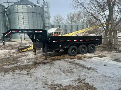 One owner unit Used very little In excellent condition Iron Bull DTG21 triple axle dump trailer is a...