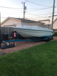 1992 Thompson boat 22 and trailer 