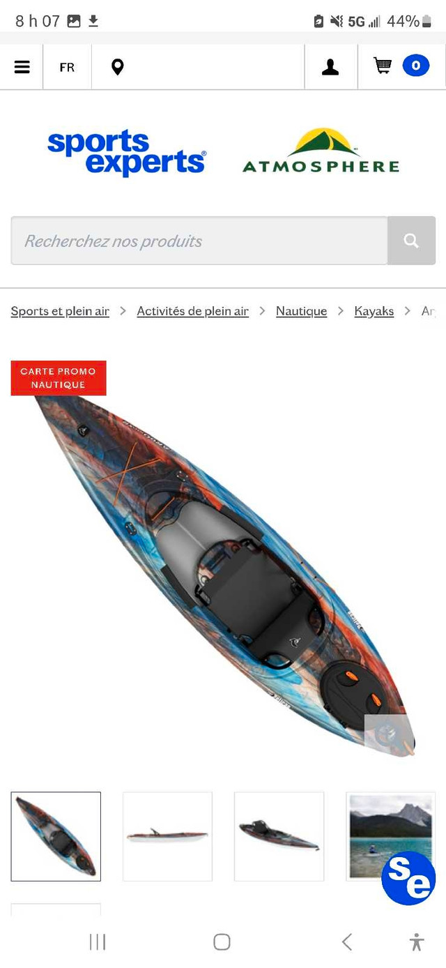 kayak avec rame en fibre de carbone  dans Sports nautiques  à Laval/Rive Nord - Image 4