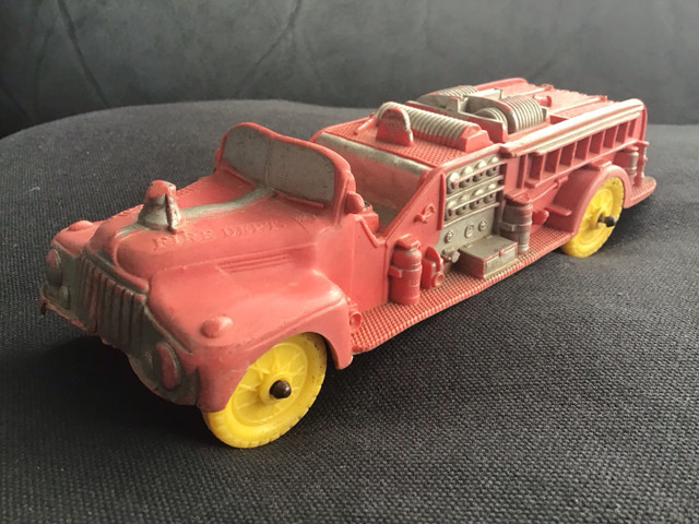 1960s AUBURN USA vintage rubber fire pumper toy truck. 90% nice! in Arts & Collectibles in Hamilton