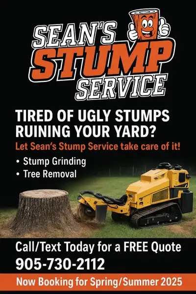 Stump Grinding $99-Hamilton- Burlington-Haldimand-Niagara, View more
