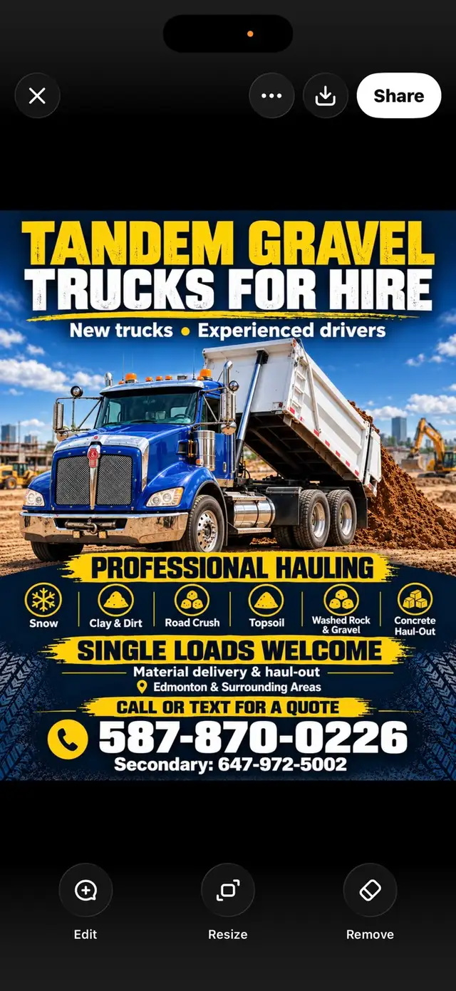 Tandem Truks For Hire