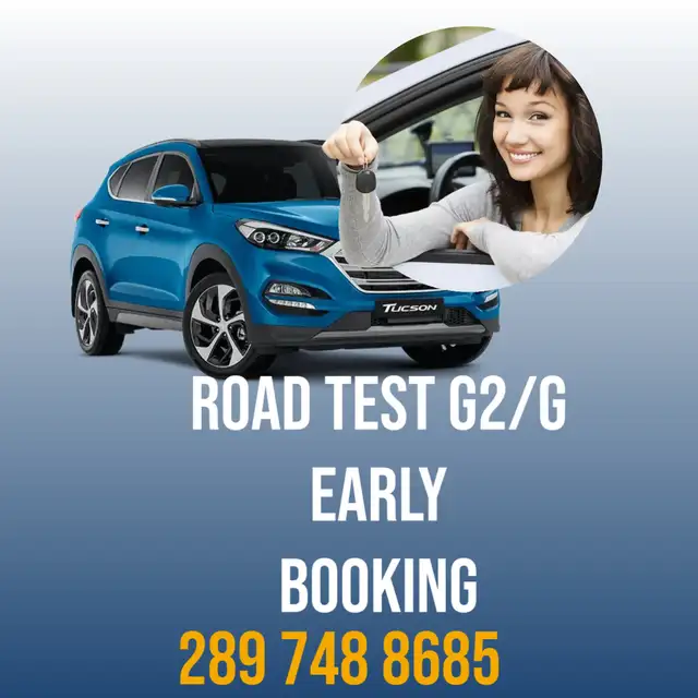 ROAD TEST ASAP,EARLY G-G2 BOOKING, DRIVE CLASSES