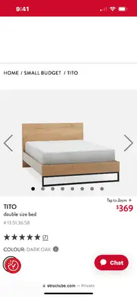 Structube double bed frame