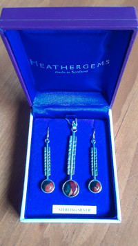 Scotland Heathergems Necklace and Earring Set