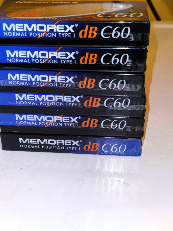 6 MEMOREX C60 BLANK CASSETTE TAPES. NEW ,STILL SEALED . in CDs, DVDs & Blu-ray in Cole Harbour - Image 2