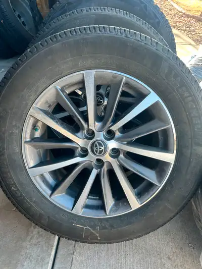 I bought these tires and put on 5000kms and then sold my highlander. Tire size is 245/60 R18 and it...