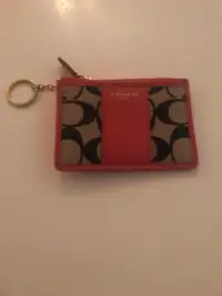 Coach compact ID wallet keychain / portefeuille 