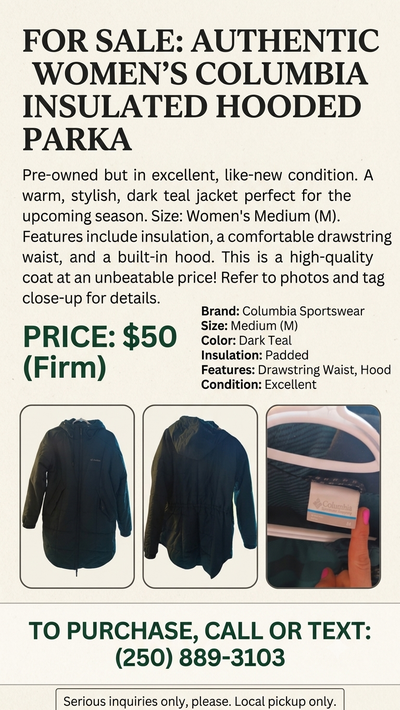 Columbia coat medium women's, View more