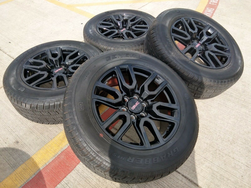 20inch 2022 GMC Sierra All Terrain OEM black rims and tires Tires