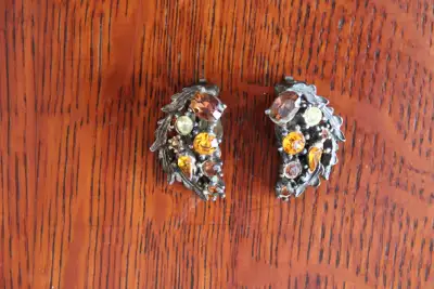 Vintage Pair Of Lisner Clip On Earrings, View more
