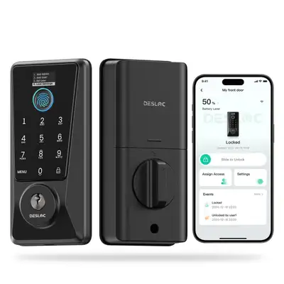 DESLOC Smart Lock Updated D110 Plus, Fingerprint Keyless Entry, View more